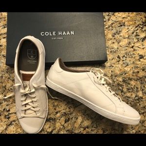 Cole Haan White Leather Sneakers. NWT.